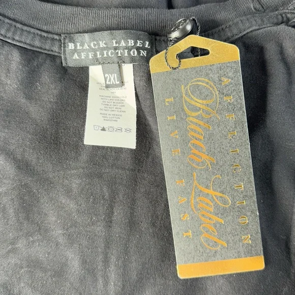 Affliction Black Label Men's Short Sleeve Graphic T-shirt -Black -Size: 2XL -NWT - Picture 13 of 14